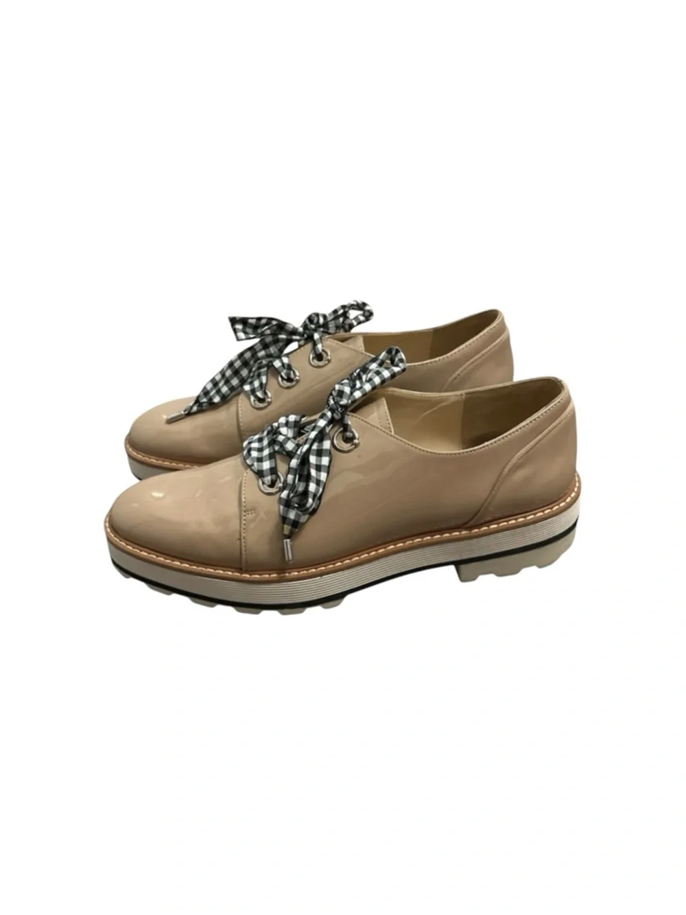 Zara Tan Women's Shoes with Checkered Laces